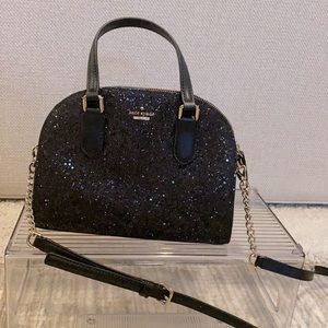 Kate Spade. Reiley Laurel Way Glitter Black Bag